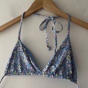 Frankis Bikinis Tia Blue Floral Triangle Bikini‎ Top
